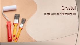  Presentation with construction design - Presentation theme consisting of consisting of two beige shade background and a lemonade colored foreground