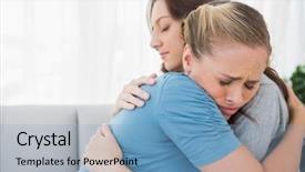  Presentation with children and turn taking - Beautiful slide set featuring console - woman taking her friend backdrop and a light blue colored foreground