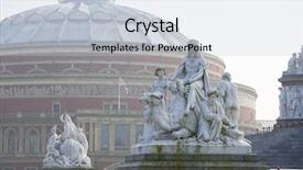  Presentation with memorial - Audience pleasing PPT theme consisting of consort - albert memorial statue overlooking hazy backdrop and a lemonade colored foreground