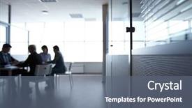  Presentation with office mix of people - Cool new PPT theme with conspiracy - dark office with people sitting backdrop and a gray colored foreground