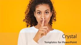  Presentation with young woman diagnosis of sti - Audience pleasing PPT theme consisting of conspiracy - portrait of a pretty young backdrop and a yellow colored foreground