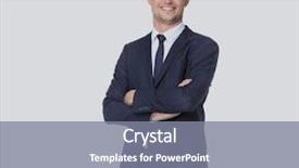 Presentation with successful - Amazing PPT theme having constant - confident and successful smiling businessman backdrop and a gray colored foreground