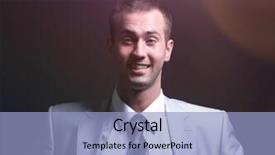  Presentation with successful - Audience pleasing theme consisting of constant - portrait of smiling successful businessman backdrop and a  colored foreground