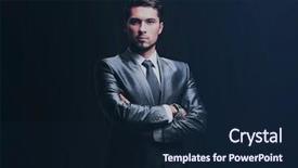  Presentation with successful - Colorful presentation theme enhanced with constant - portrait of successful businessman backdrop and a  colored foreground