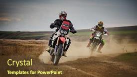  Presentation with bike speed - Beautiful PPT theme featuring constanta-dobrogea-romania-august-21 backdrop and a tawny brown colored foreground