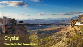  Presentation with constantine - Beautiful theme featuring constantine the city of bridges backdrop and a tawny brown colored foreground