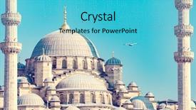  Presentation with istanbul bosphorus bridge turkey - PPT layouts having constantinople - new mosque eminonu istanbul turkey background and a  colored foreground