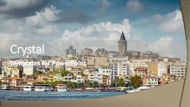  Presentation with istanbul - Amazing presentation having constantinople - panorama of the city backdrop and a coral colored foreground