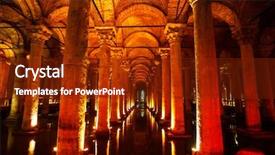  Presentation with istanbul - Slide deck with constantinople - underground basilica cistern istanbul turkey background and a tawny brown colored foreground
