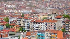  Presentation with istanbul - Audience pleasing presentation theme consisting of constantinople - view of the modern istanbul backdrop and a gray colored foreground