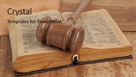  Presentation with gavel - Colorful slides enhanced with constitucion - wooden gavel and books backdrop and a  colored foreground