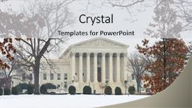  Presentation with supreme court - Slides with united states constitution - washington dc in winter background and a light gray colored foreground