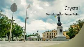  Presentation with constitution - Audience pleasing slide deck consisting of constitution square with statue glory backdrop and a light gray colored foreground