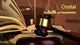  Presentation with law books - Presentation theme enhanced with constitutional law - golden scales of justice gavel background and a tawny brown colored foreground