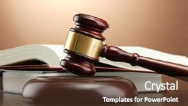 Presentation with law books - Presentation theme enhanced with constitutional law - wooden gavel and books background and a tawny brown colored foreground
