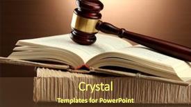  Presentation with law books - Presentation theme featuring constitutional law - wooden gavel on books background and a  colored foreground