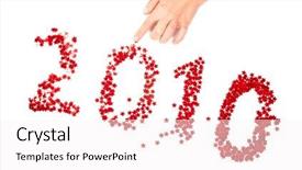  Presentation with happy new year - Theme featuring constraction - 2010 happy new year background and a white colored foreground