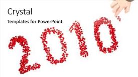  Presentation with happy new year - Theme featuring constraction - 2010 happy new year background and a  colored foreground