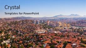  Presentation with architecture old - Presentation theme having constraction - old ankara turkey - architecture background and a light blue colored foreground