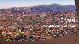  Presentation with architecture old - Slides enhanced with constraction - old ankara turkey - architecture background and a violet colored foreground