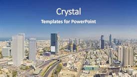  Presentation with panoramic - PPT layouts enhanced with constraction - panoramic shot of tel aviv background and a ocean colored foreground