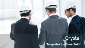  Presentation with civil engineering - Colorful presentation design enhanced with constraction civil engineering - businessman and architects discussing backdrop and a tawny brown colored foreground