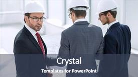  Presentation with rear view mirror - Cool new PPT layouts with constraction civil engineering - rear view businessman and architects backdrop and a ocean colored foreground