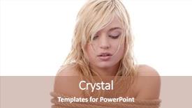  Presentation with kidnapping - Slides having constraints - beautiful blond girl tied background and a coral colored foreground