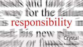  Presentation with responsibility - Theme consisting of constraints - blurred text with a focus background and a light gray colored foreground