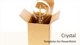  Presentation with glowing light bulb light bulb - Cool new theme with constraints - glowing light bulb over open backdrop and a blonde colored foreground