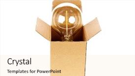  Presentation with glowing light bulb light bulb - PPT theme enhanced with constraints - glowing light bulb over open background and a blonde colored foreground