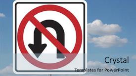  Presentation with traffic - Presentation theme with constraints - no u turn traffic sign background and a light blue colored foreground