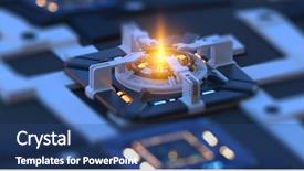  Presentation with mechanical - Cool new slide deck with construcation mechanical electrical - technological industrial abstract background backdrop and a ocean colored foreground