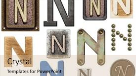  Presentation with alphabet - Colorful slide set enhanced with construcci n - alphabet made of wood metal backdrop and a coral colored foreground