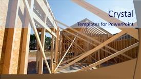  Presentation with being new resident - Presentation with construct building process - new home being built background and a sky blue colored foreground