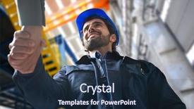  Presentation with giving - Amazing presentation theme having construction - portrait of a man giving backdrop and a navy blue colored foreground