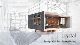  Presentation with dream - Beautiful slide deck featuring construction - realize your interior dream mixed backdrop and a light gray colored foreground