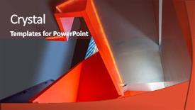  Presentation with modern color - Amazing theme having office interior or public building backdrop and a tawny brown colored foreground