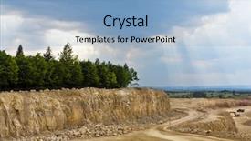  Presentation with trucking - Theme consisting of construction aggregate trucking - dolomite mines background and a light blue colored foreground