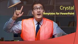  Presentation with late - Theme with construction-architect-working-on-drawings background and a  colored foreground