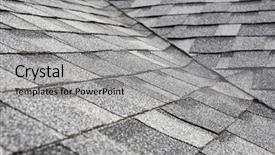  Presentation with roof - Slide set with construction asphalt - newly installed roof background and a light gray colored foreground