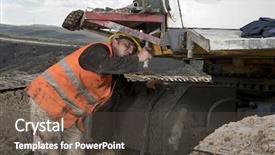  Presentation with pile - Audience pleasing presentation consisting of construction bored pile - manual worker working backdrop and a tawny brown colored foreground