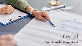  Presentation with architecture construction - Audience pleasing slide set consisting of construction-business-architecture-and-building backdrop and a light gray colored foreground