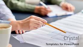  Presentation with architects - PPT theme having construction-business-architecture-and-team background and a light gray colored foreground