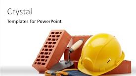  Presentation with white bricks - Amazing presentation having construction-concept-stack-of-new backdrop and a white colored foreground