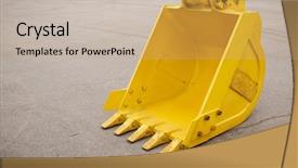  Presentation with focus - Presentation theme enhanced with construction concept with bucket selective background and a coral colored foreground