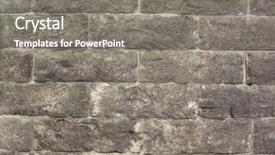  Presentation with concrete construction - PPT theme with construction concrete blocks - brick wall background and a gray colored foreground