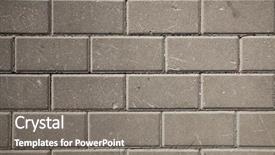  Presentation with floor inspection - PPT theme with construction concrete blocks - cobblestone floor background and a gray colored foreground