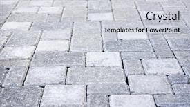  Presentation with paving - Audience pleasing slide deck consisting of construction concrete blocks - gray interlocking paving stone driveway backdrop and a light gray colored foreground