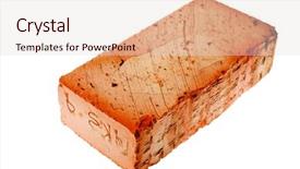  Presentation with red and white abstract - Slides enhanced with construction concrete blocks - red brick isolated background and a  colored foreground